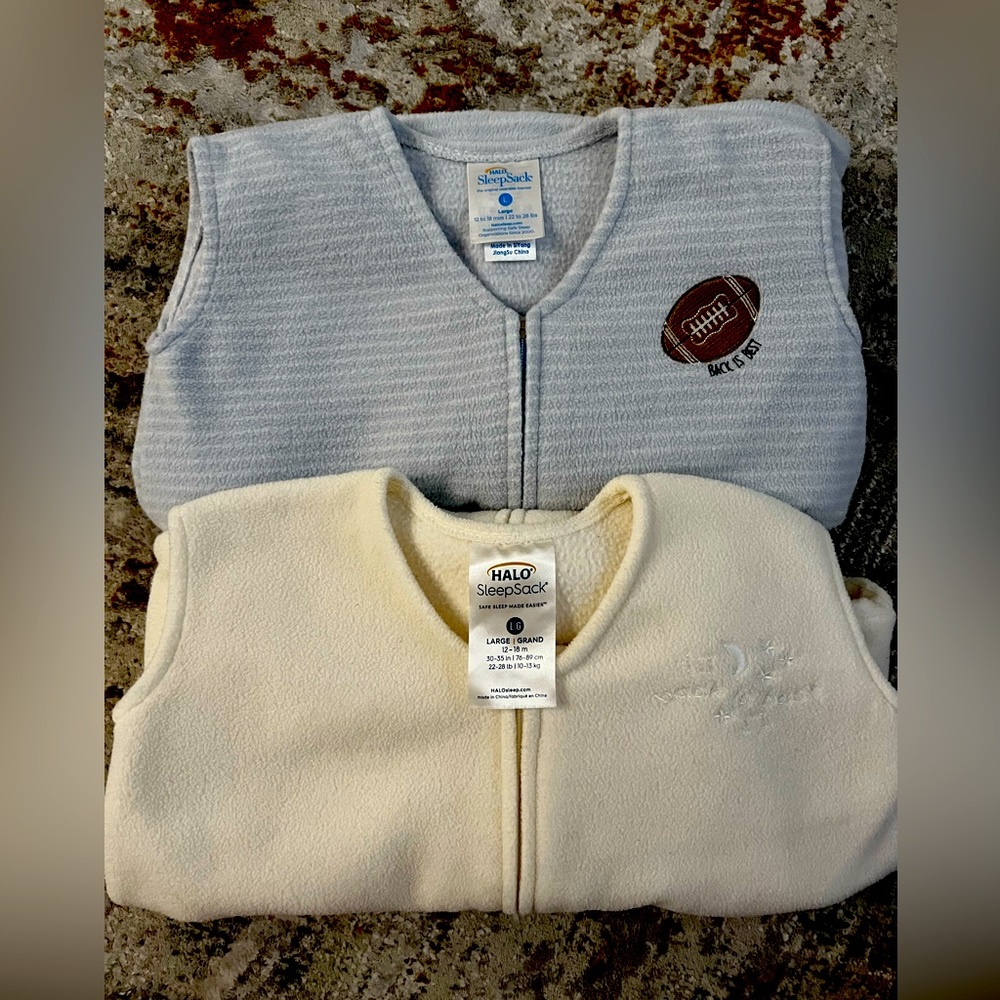 Halo Baby Sleep sacks. Set of two Like new